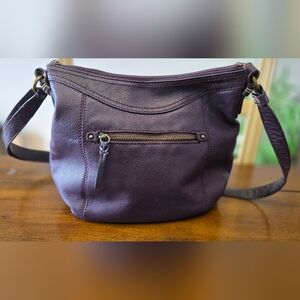 The Sak Leather Crossbody Bag in Deep Plum